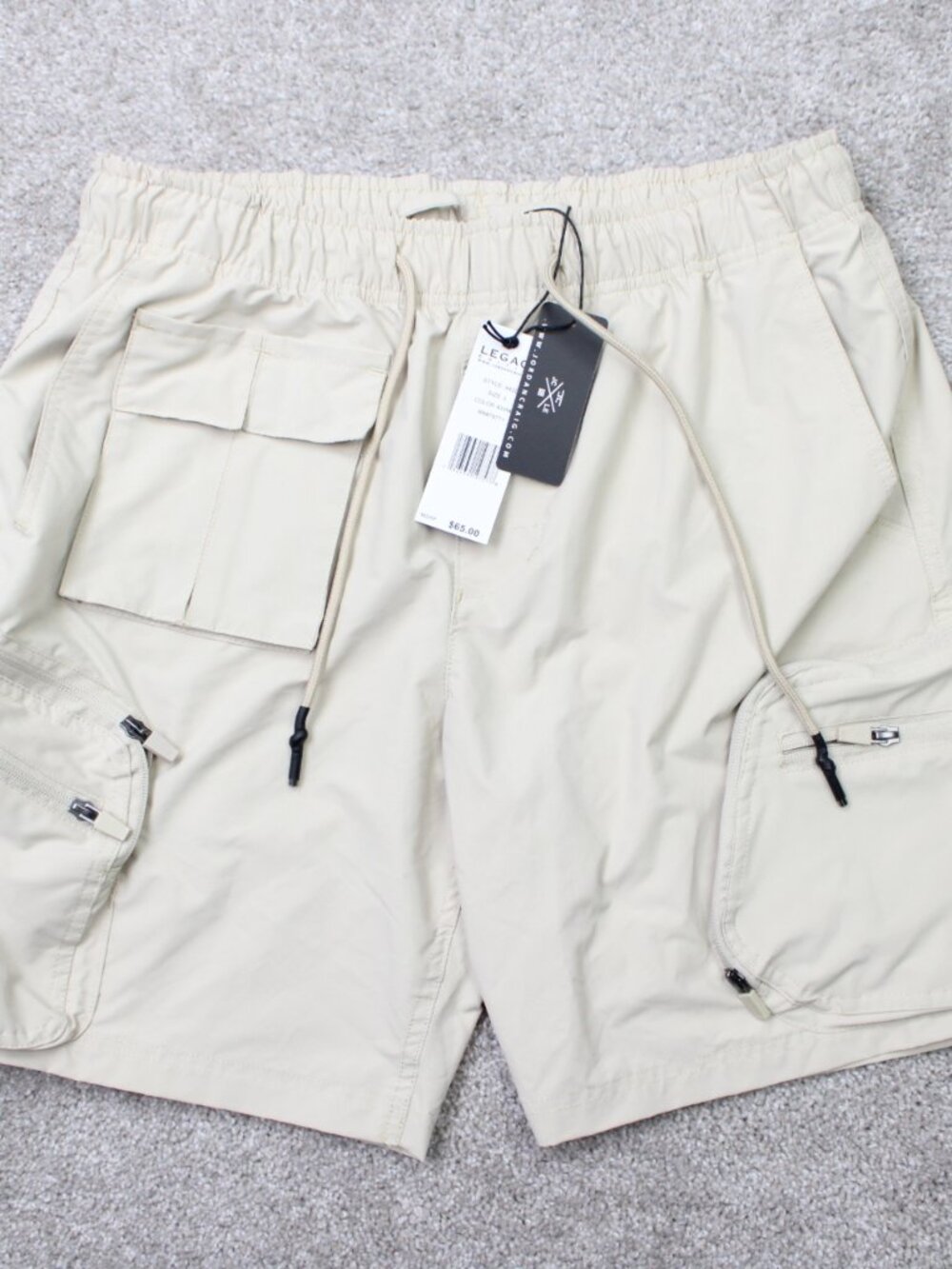 Jordan Craig Altitude Shorts NWT‎ Mens Large Khaki Retro Cargo Pocket Travel